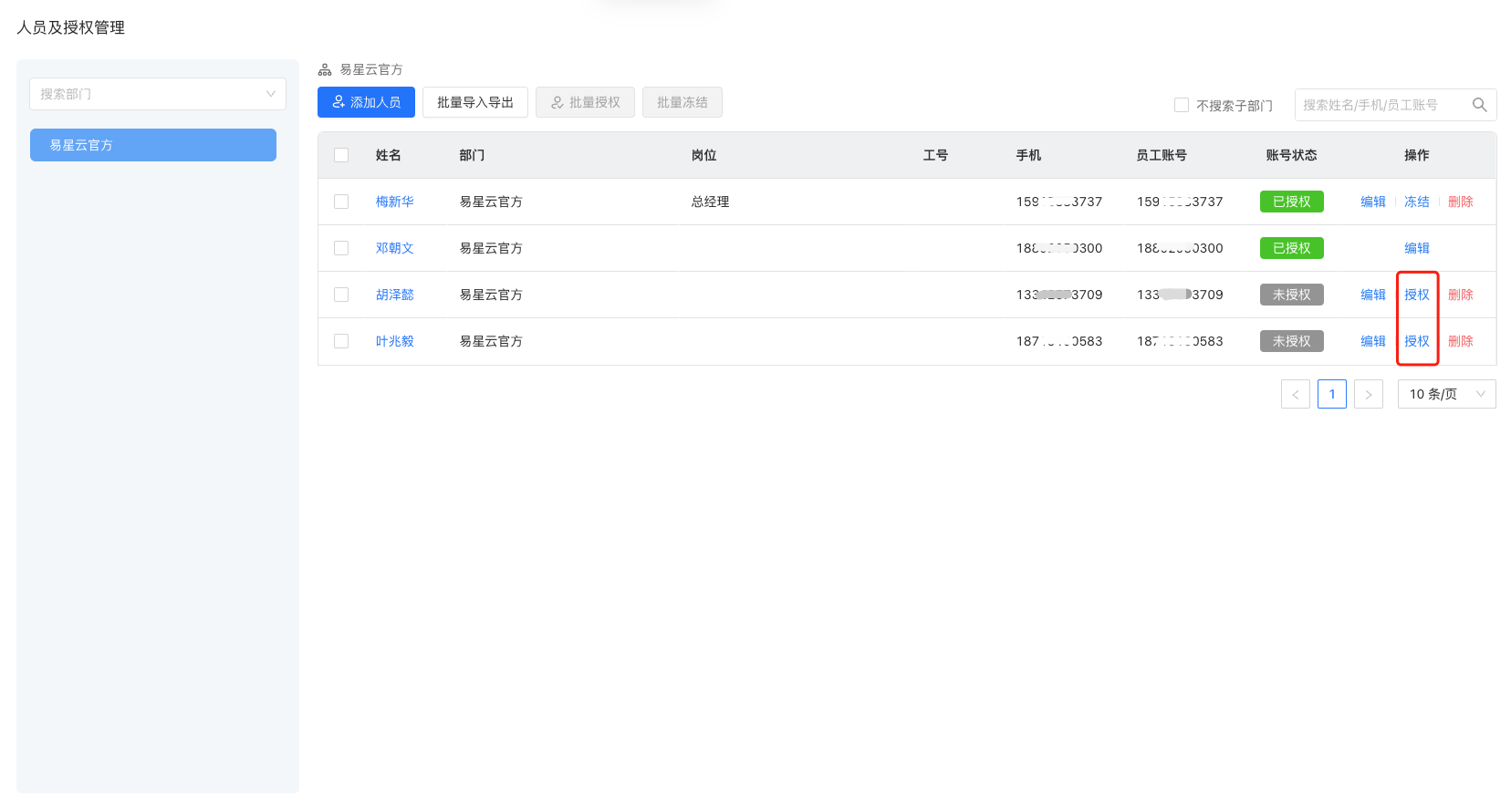 授权